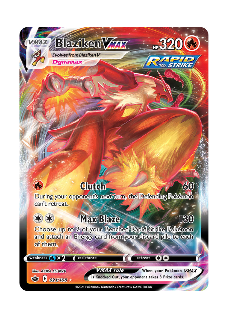 Chilling Reign: Blaziken VMAX Full Art - 021/198
