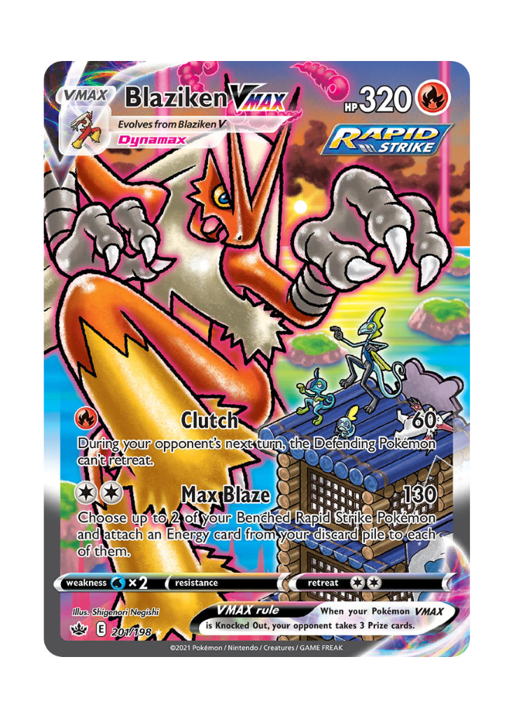 Chilling Reign: Blaziken VMAX Alternate Art Secret Rare - 201/198