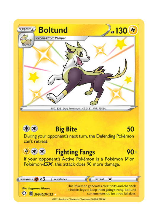 Shining Fates: Boltund Shiny Rare - SV040/SV122