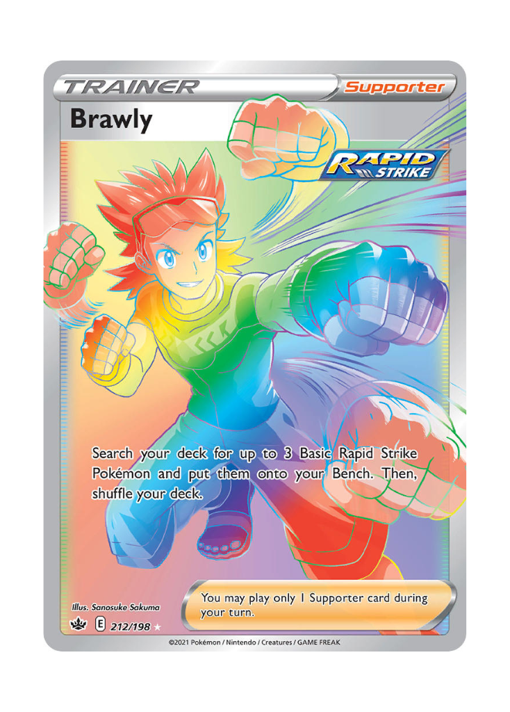 Chilling Reign: Brawly Rainbow Rare - 212/198