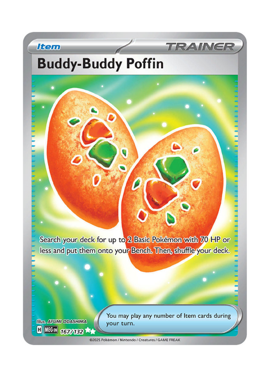Mega Evolution: Buddy-Buddy Poffin Full Art - 167/132
