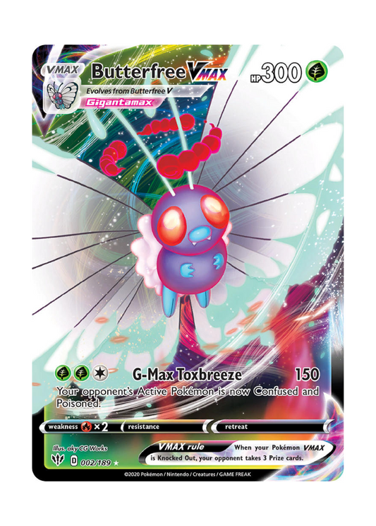Darkness Ablaze: Butterfree VMAX Full Art - 002/189