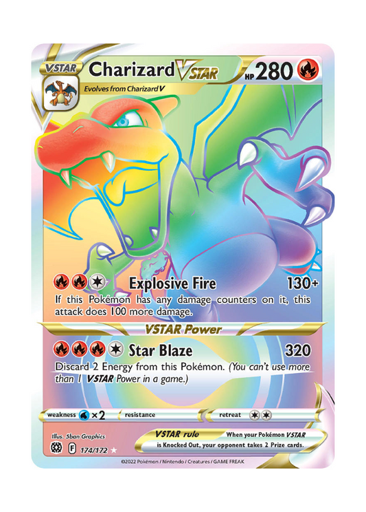 Brilliant Stars: Charizard VSTAR Rainbow Rare - 174/172