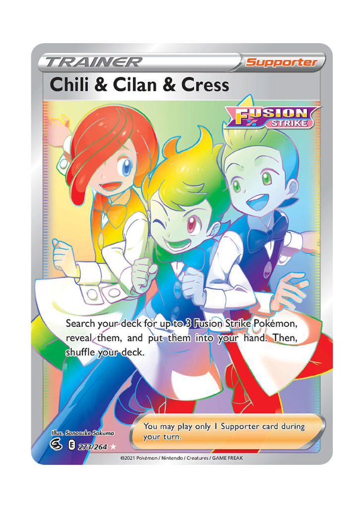 Fusion Strike: Chili & Cilan & Cress Rainbow Rare - 273/264