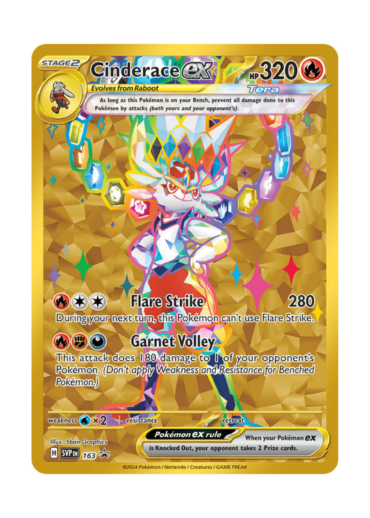 Scarlet & Violet Promos: Cinderace ex - 163
