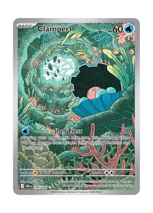 Destined Rivals: Clamperl Illustration Rare - 195/182