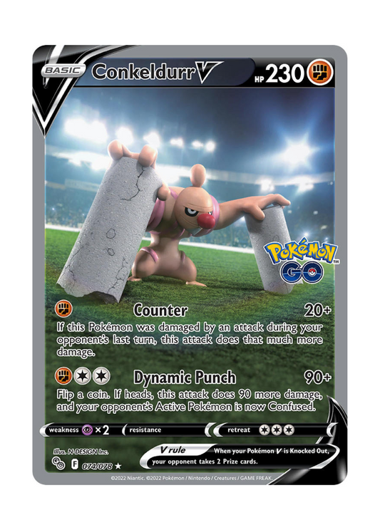 Pokémon GO: Conkeldurr V Alternate Full Art - 074/078