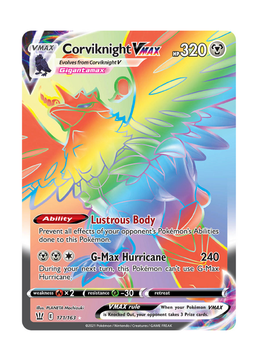 Battle Styles: Corviknight VMAX Rainbow Rare - 171/163
