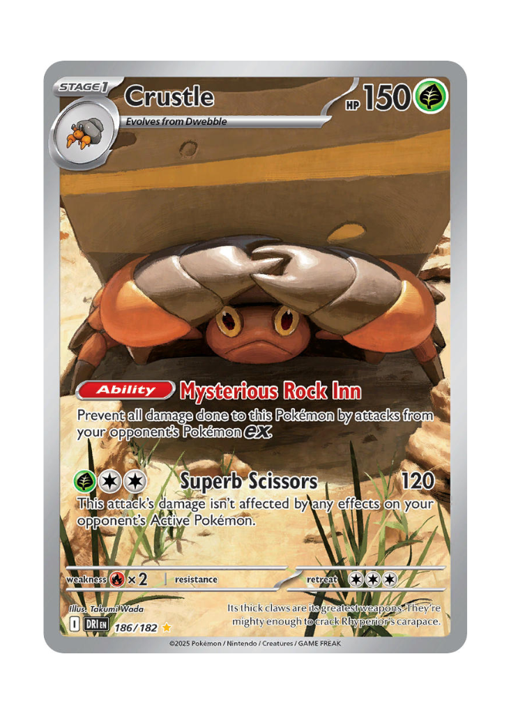 Destined Rivals: Crustle Illustration Rare - 186/182