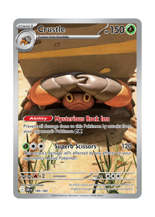 Destined Rivals: Crustle Illustration Rare - 186/182