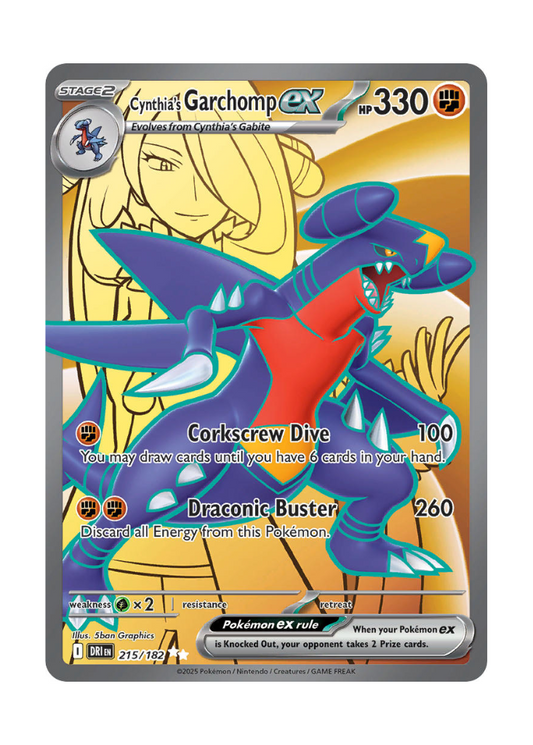 Destined Rivals: Cynthia's Garchomp ex Full Art - 215/182