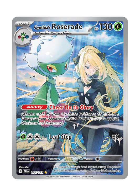 Destined Rivals: Cynthia's Roserade Illustration Rare - 184/182