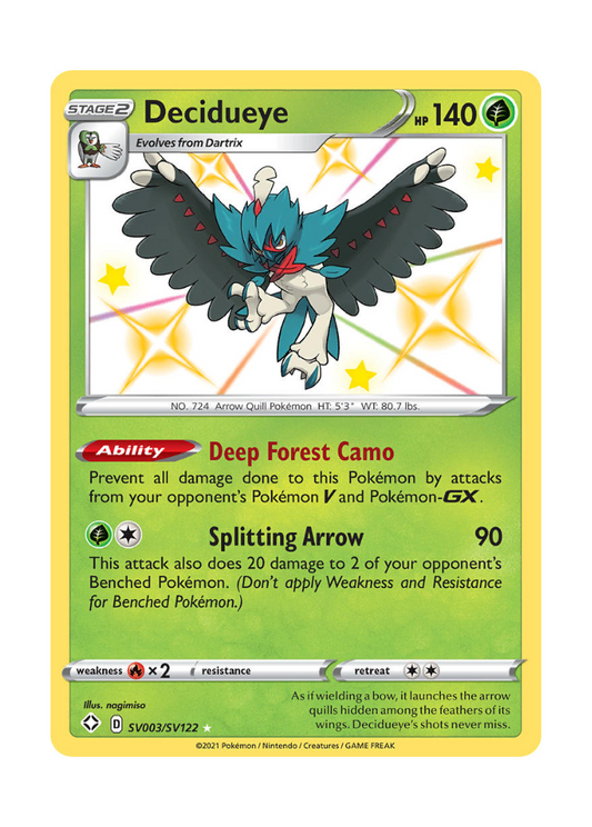 Shining Fates: Decidueye Shiny Rare - SV003/SV122