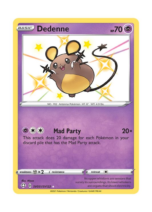 Shining Fates: Dedenne Shiny Rare - SV051/SV122
