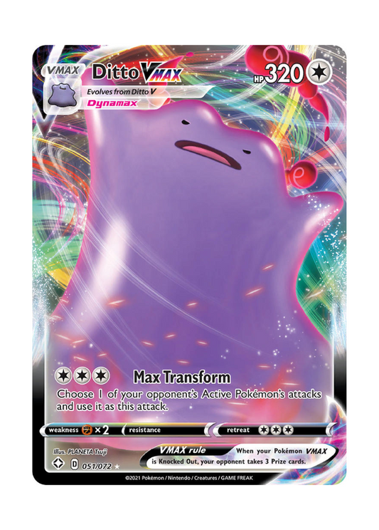 Shining Fates: Ditto VMAX Full Art - 051/072
