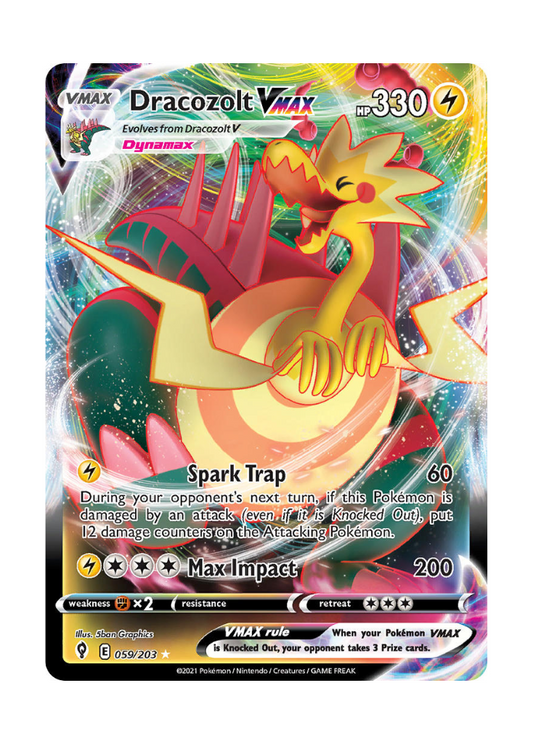 Evolving Skies: Dracozolt VMAX Full Art - 059/203