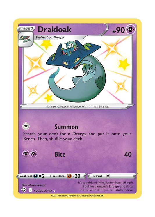 Shining Fates: Drakloak Shiny Rare - SV061/SV122