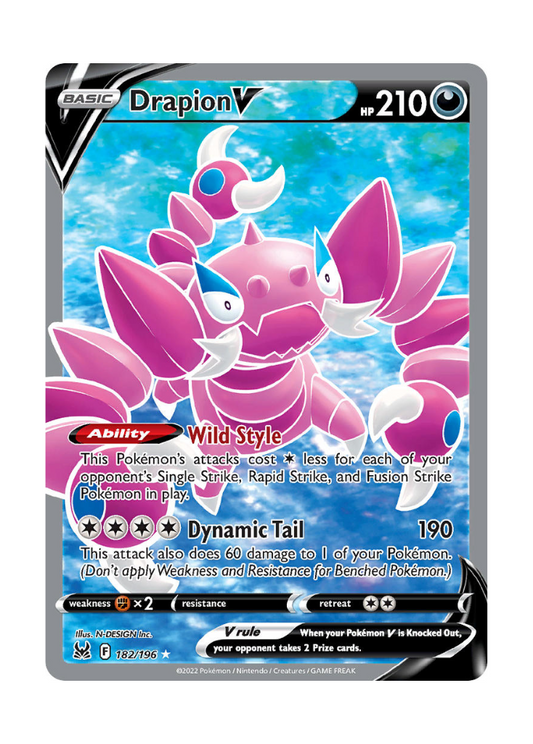Lost Origin: Drapion V Full Art - 182/196