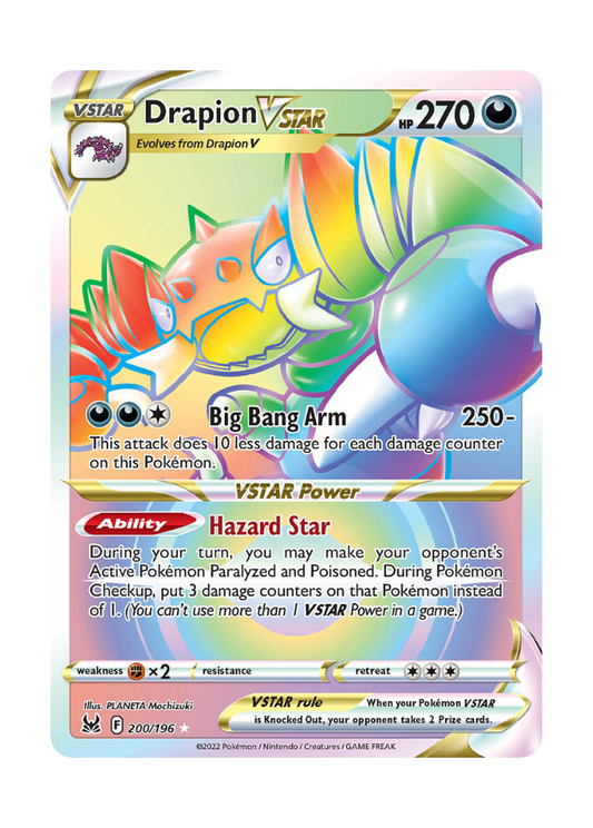 Lost Origin: Drapion VSTAR Rainbow Rare - 200/196