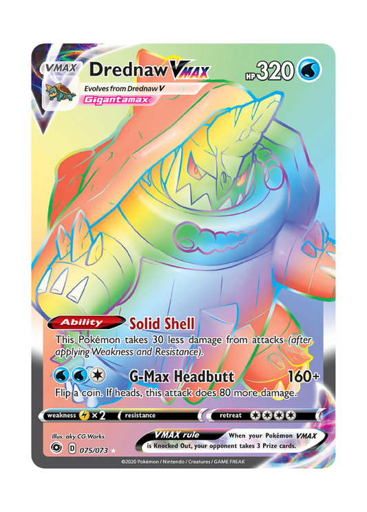 Champion's Path: Drednaw VMAX Rainbow Rare - 75/73