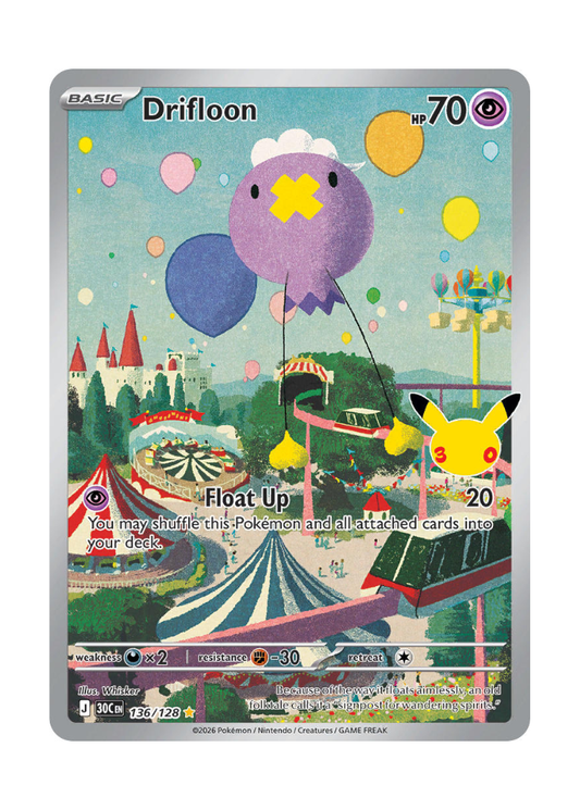 30th Celebration: Drifloon Illustration Rare - 136/128