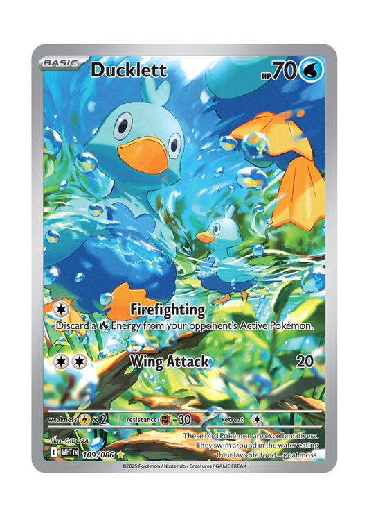 White Flare: Ducklett Illustration Rare - 109/086