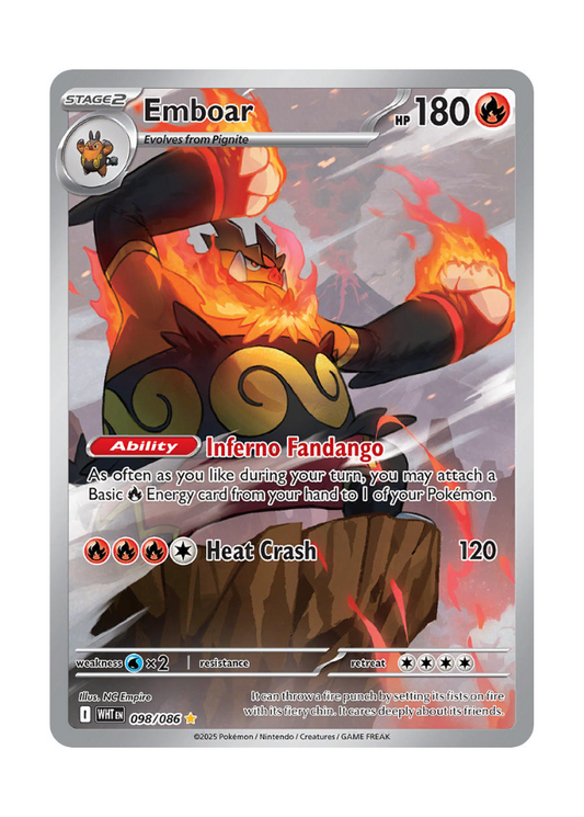 White Flare: Emboar Illustration Rare - 098/086