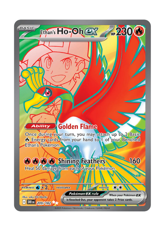 Destined Rivals: Ethan's Ho-Oh ex Full Art - 209/182