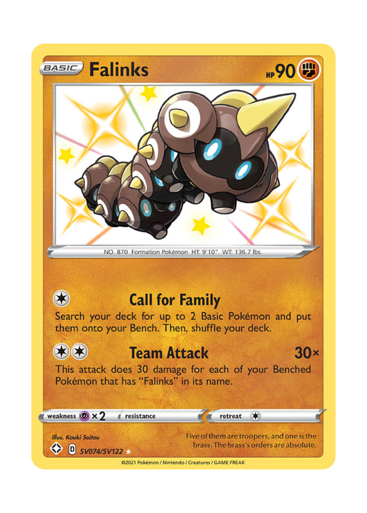 Shining Fates: Falinks Shiny Rare - SV074/SV122