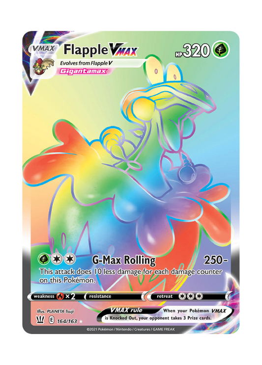 Battle Styles: Flapple VMAX Rainbow Rare - 164/163