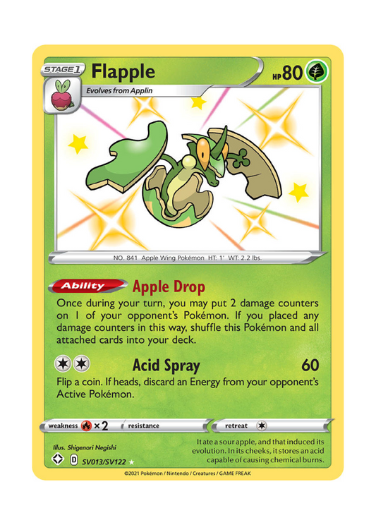 Shining Fates: Flapple Shiny Rare - SV013/SV122