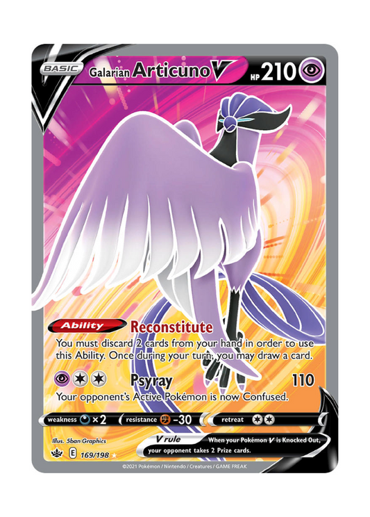 Chilling Reign: Galarian Articuno V Full Art - 169/198