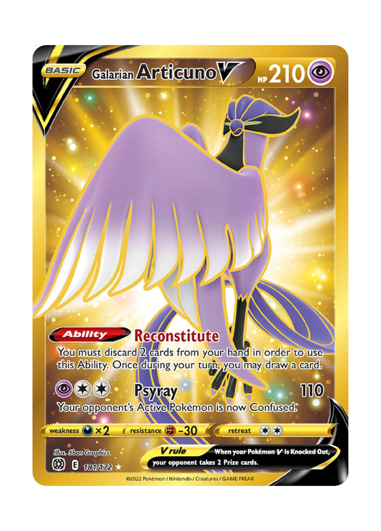 Brilliant Stars: Galarian Articuno V Secret Rare - 181/172