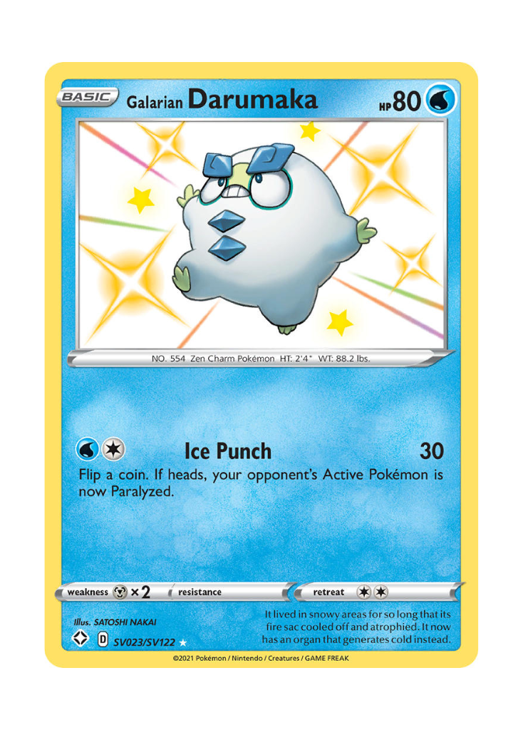 Shining Fates: Galarian Darumaka Shiny Rare - SV023/SV122