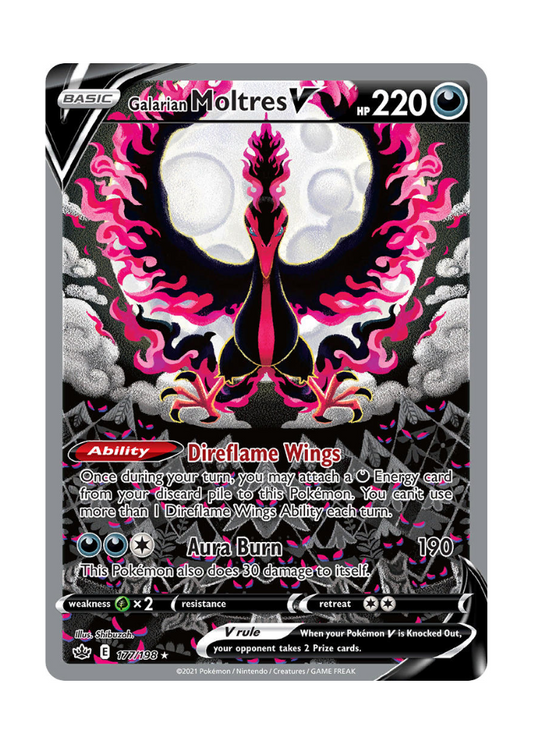 Chilling Reign: Galarian Moltres V Alternate Full Art - 177/198