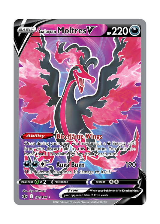 Chilling Reign: Galarian Moltres V Full Art - 176/198