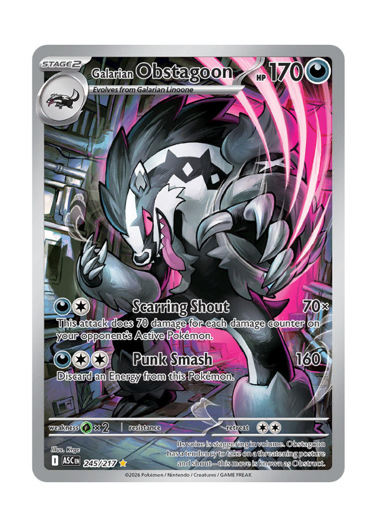 Ascended Heroes: Galarian Obstagoon Illustration Rare - 245/217