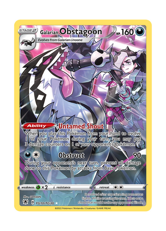 Astral Radiance: Galarian Obstagoon Trainer Gallery - TG10/TG30