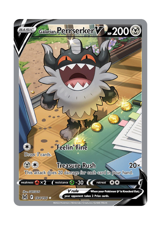 Lost Origin: Galarian Perrserker V Alternate Full Art - 184/196