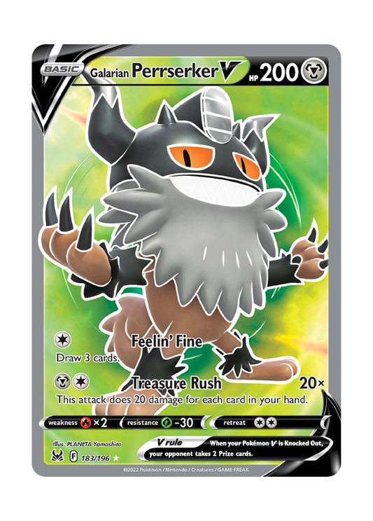 Lost Origin: Galarian Perrserker V Full Art - 183/196