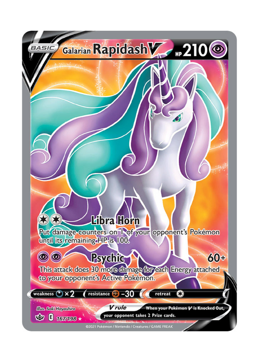 Chilling Reign: Galarian Rapidash V Full Art - 167/198