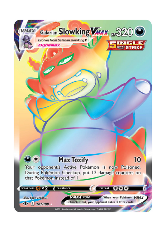 Chilling Reign: Galarian Slowking VMAX Rainbow Rare - 207/198