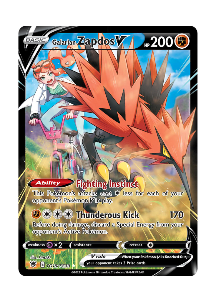 Astral Radiance: Galarian Zapdos V Trainer Gallery - TG19/TG30