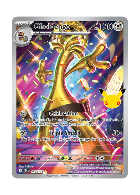 30th Celebration: Gholdengo Illustration Rare - 142/128