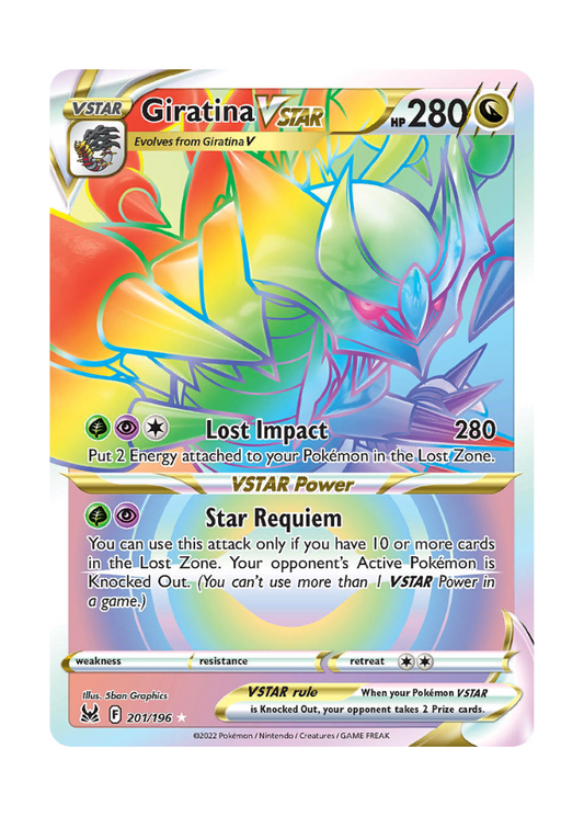 Lost Origin: Giratina VSTAR Rainbow Rare - 201/196