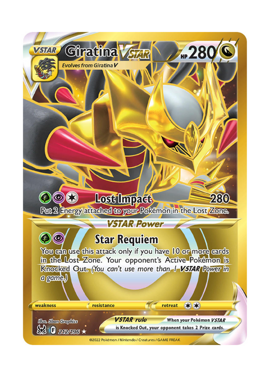 Lost Origin: Giratina VSTAR Secret Rare - 212/196