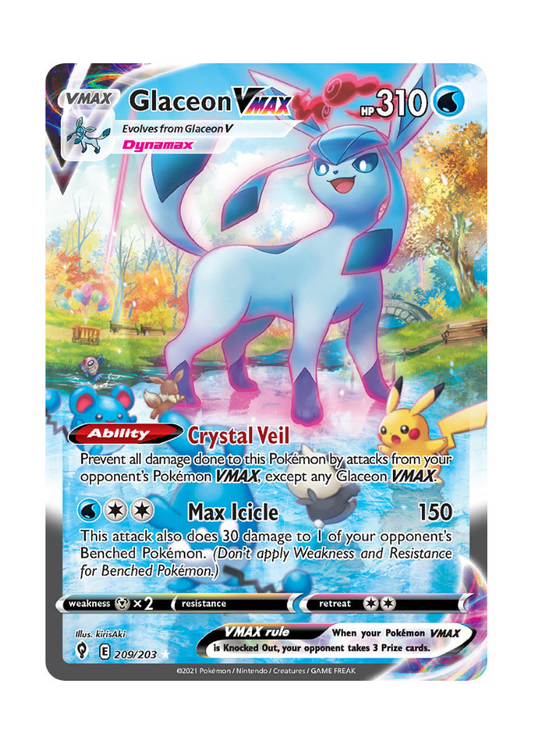 Evolving Skies: Glaceon VMAX Alternate Art Secret Rare - 209/203
