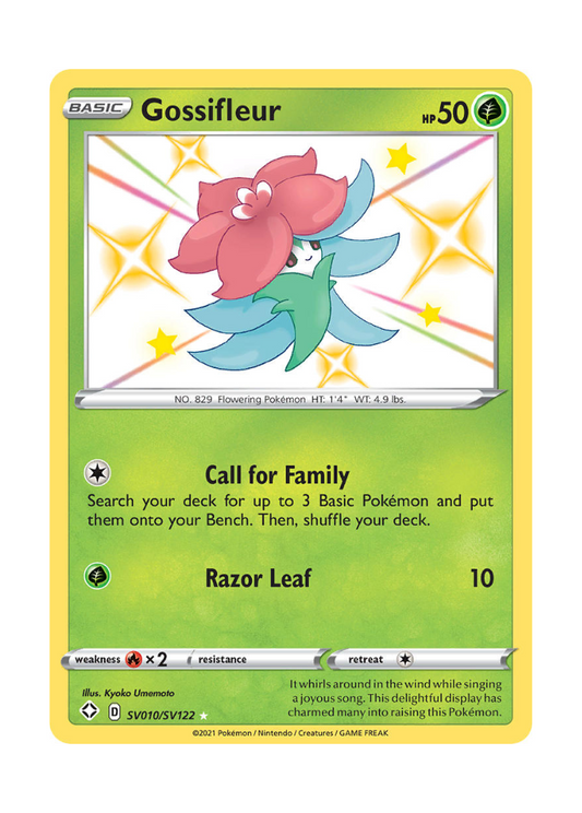 Shining Fates: Gossifleur Shiny Rare - SV010/SV122