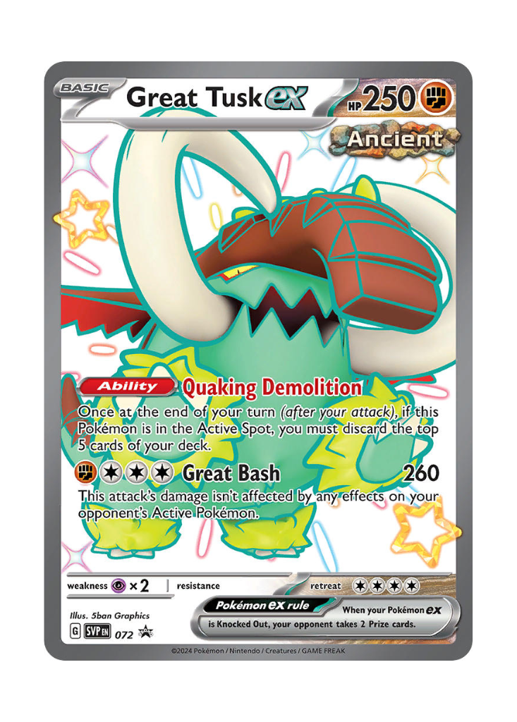 Scarlet & Violet Promos: Great Tusk ex - 072