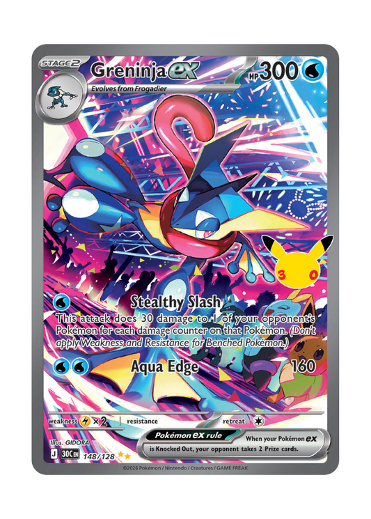 30th Celebration: Greninja ex Special Illustration Rare - 148/128